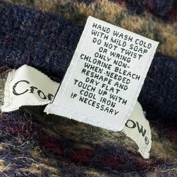 90s Y2k Fair Isle Wool Cardigan Sweater Cottage Prairie Grandma Fairy Grunge M - Picture 7 of 7